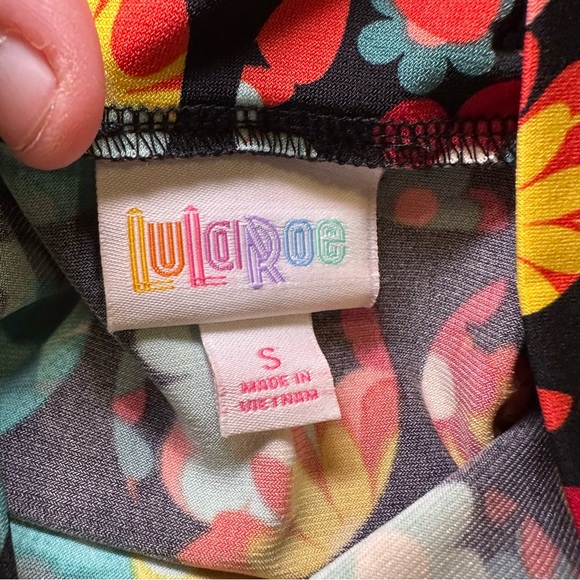 NWT LuLaRoe Multicolor Floral Print Azure Skirt size Small - Picture 2 of 9